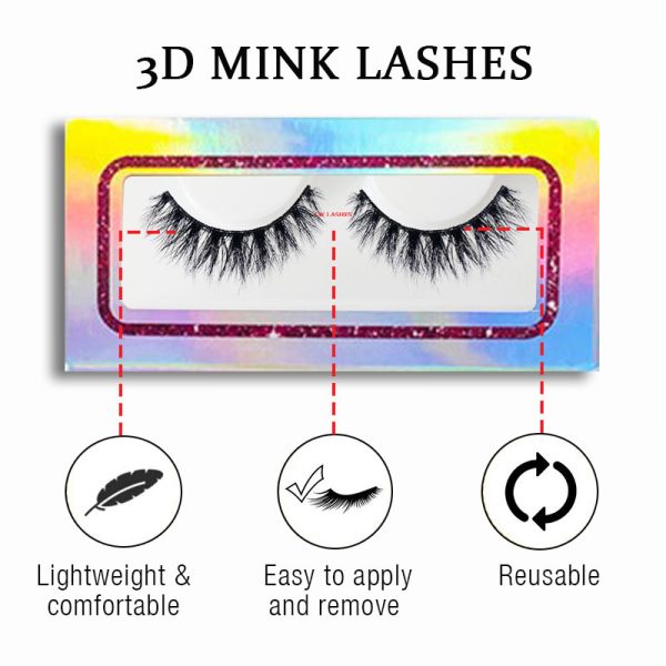 Juicy (12MM natural 3D mink fur false eyelashes short false eyelashes) - Image 2