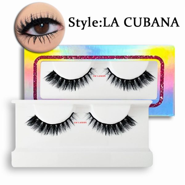 CUBANA (12MM natural 3D mink fur false eyelashes short false eyelashes)