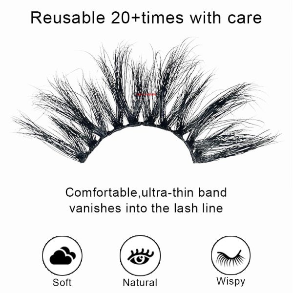 FUN GIRL (30MM natural 3D mink false eyelashes with multiple layers of thick, curly, messy and exaggerated long false eyelashes) - Image 4