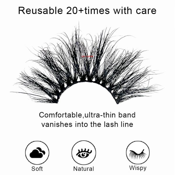 PARTY (30MM natural 3D mink false eyelashes with multiple layers of thick, curly, messy and exaggerated long false eyelashes) - Image 4