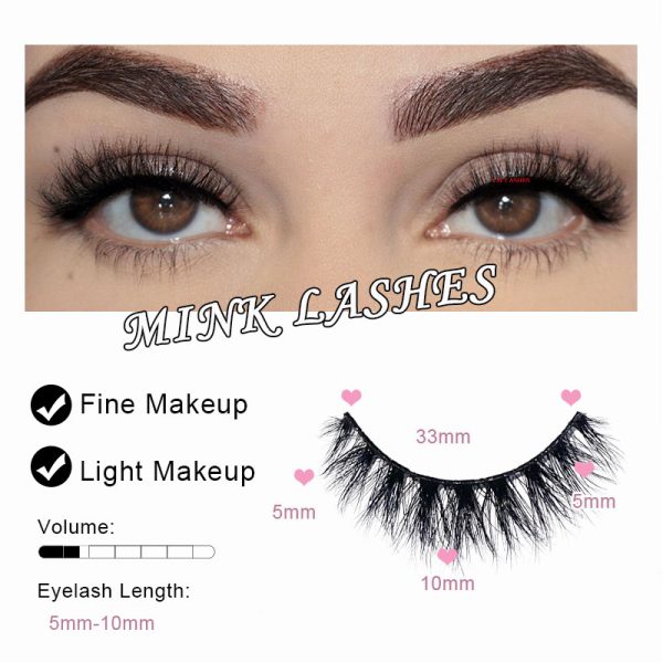 Juicy (12MM natural 3D mink fur false eyelashes short false eyelashes) - Image 3