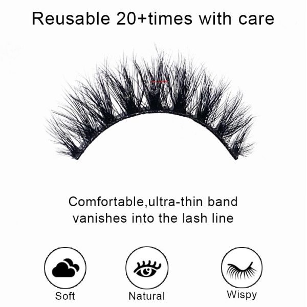 Juicy (12MM natural 3D mink fur false eyelashes short false eyelashes) - Image 4
