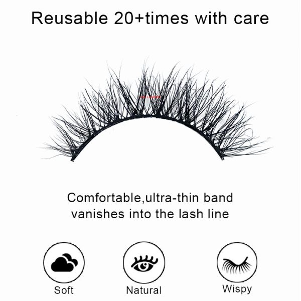 Baddie (12MM natural 3D mink fur false eyelashes short false eyelashes) - Image 4