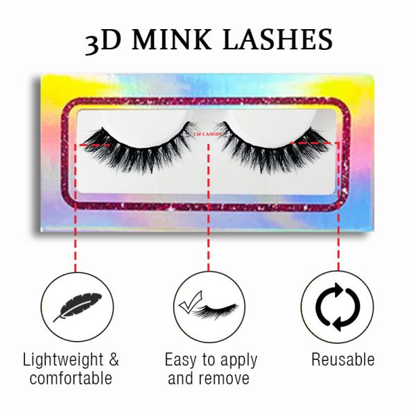 CUBANA (12MM natural 3D mink fur false eyelashes short false eyelashes) - Image 2