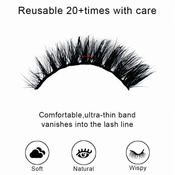 CUBANA (12MM natural 3D mink fur false eyelashes short false eyelashes) - Image 4