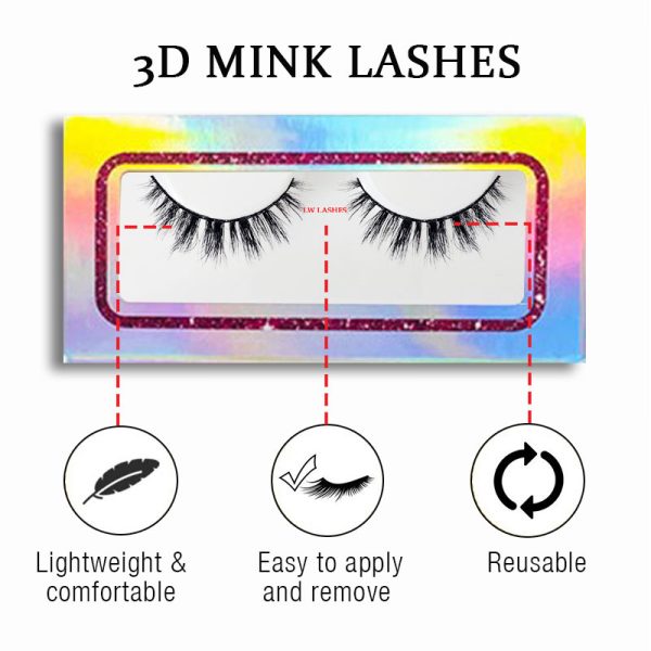 ATHALIAH (12MM natural 3D mink fur false eyelashes short false eyelashes) - Image 2