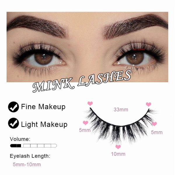 ATHALIAH (12MM natural 3D mink fur false eyelashes short false eyelashes) - Image 3