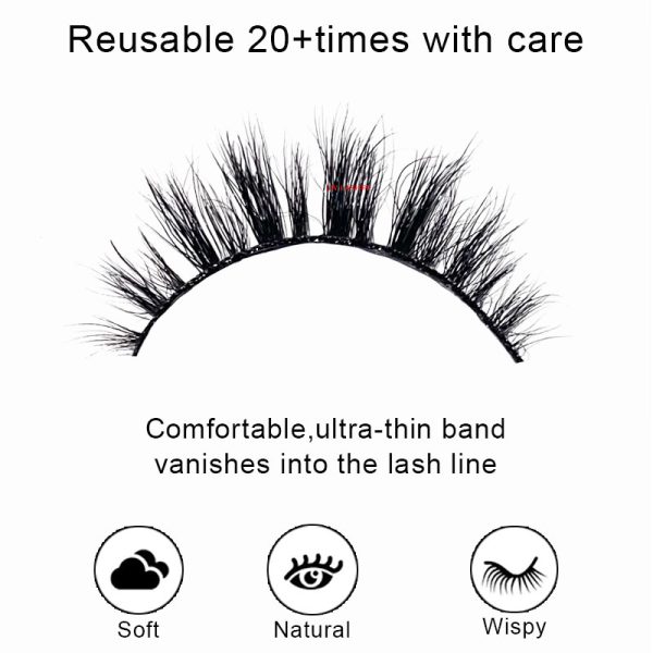 ATHALIAH (12MM natural 3D mink fur false eyelashes short false eyelashes) - Image 4