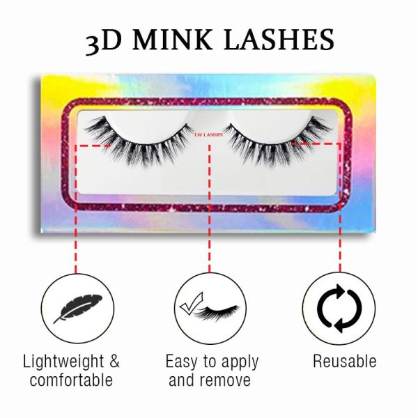 EDEN (12MM natural 3D mink fur false eyelashes short false eyelashes) - Image 2