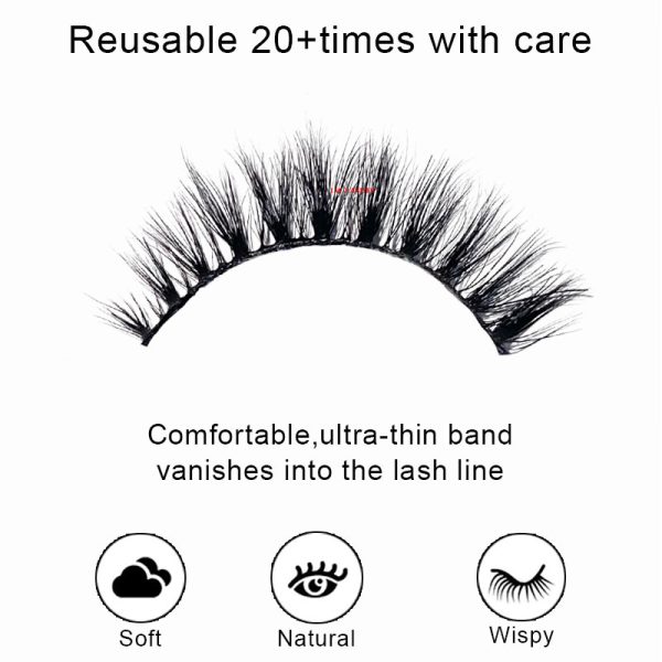 EDEN (12MM natural 3D mink fur false eyelashes short false eyelashes) - Image 4