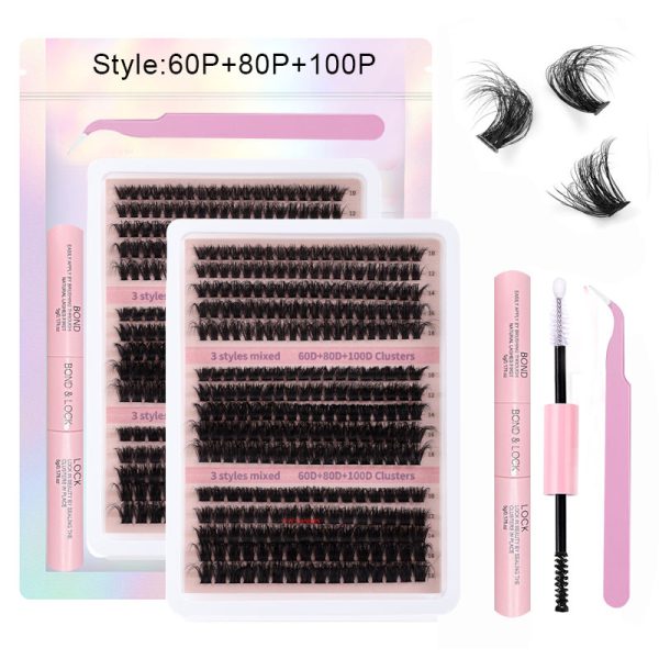 60P+80P+100P Mega Volume Wispy Clusters 120 clusters,3D curls KIT