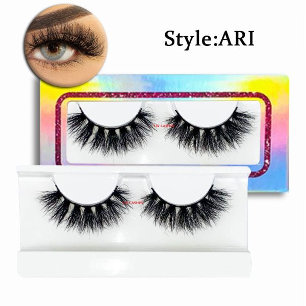 ARI (18MM natural 3D mink fur false eyelashes short false eyelashes)