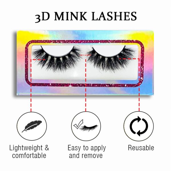 ARI (18MM natural 3D mink fur false eyelashes short false eyelashes) - Image 2