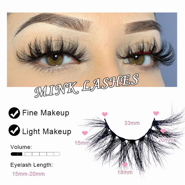 Aquarius (20MM natural 3D mink false eyelashes, European and American multi-layer dense cross curled messy false eyelashes) - Image 3