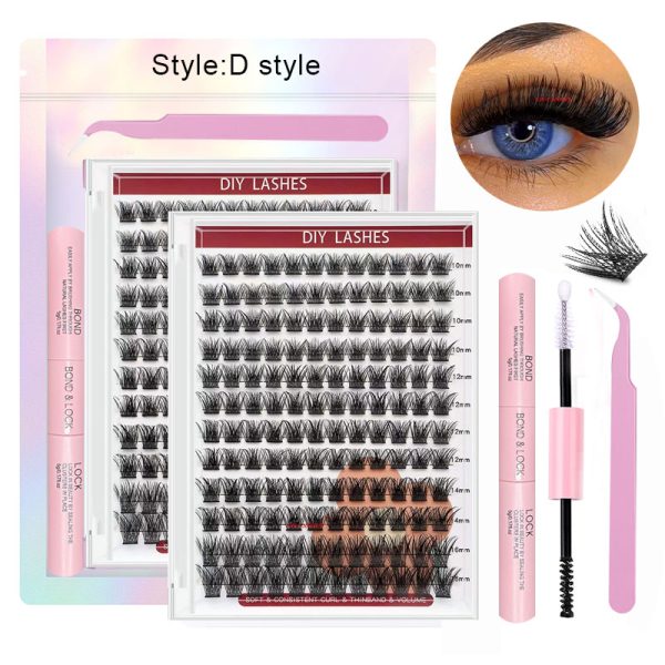 D style Mega Volume Wispy Clusters 120 clusters,3D curls KIT