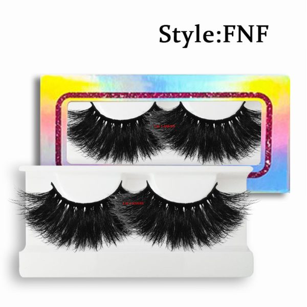 FNF (25MM natural 3D mink false eyelashes with multiple layers of thick, curly, messy and exaggerated long false eyelashes)