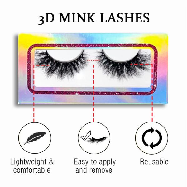 Fiji (20MM natural 3D mink false eyelashes, European and American multi-layer dense cross curled messy false eyelashes) - Image 2