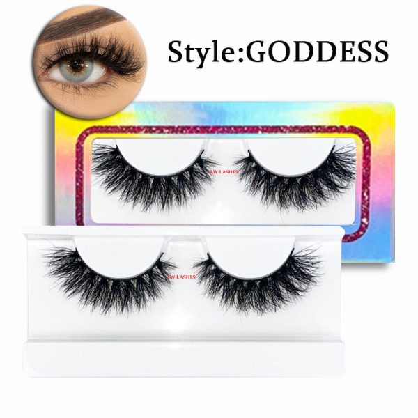 GODDESS (18MM natural 3D mink fur false eyelashes short false eyelashes)