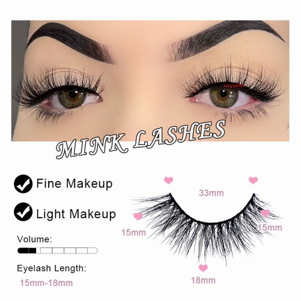 GYPSY (18MM natural 3D mink fur false eyelashes short false eyelashes) - Image 3