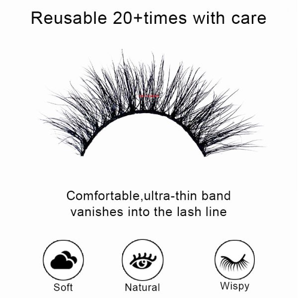 GYPSY (18MM natural 3D mink fur false eyelashes short false eyelashes) - Image 4
