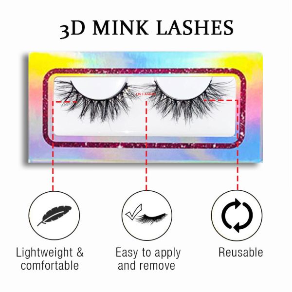 ITALY (18MM natural 3D mink fur false eyelashes short false eyelashes) - Image 2