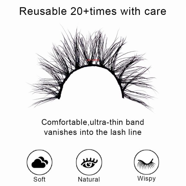 ITALY (18MM natural 3D mink fur false eyelashes short false eyelashes) - Image 4