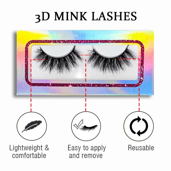 LINDA (20MM natural 3D mink false eyelashes, European and American multi-layer dense cross curled messy false eyelashes) - Image 2