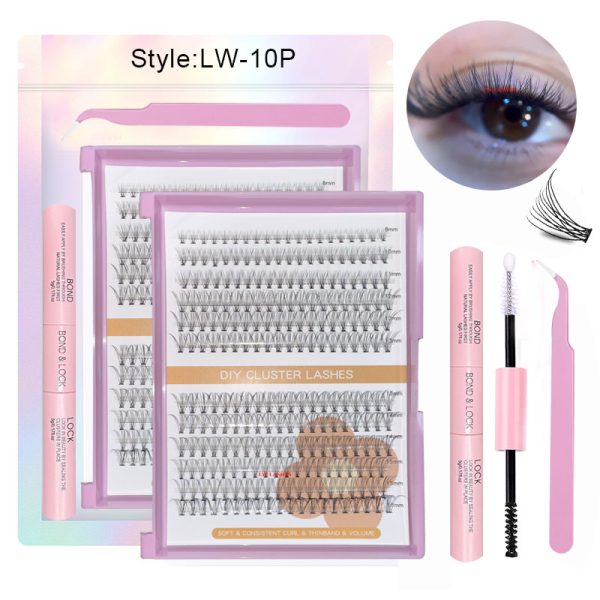 10P Mega Volume Wispy Clusters 120 clusters,3D curls KIT