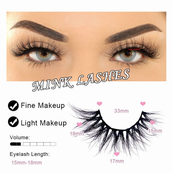 Party Girl (18MM natural 3D mink fur false eyelashes short false eyelashes) - Image 3