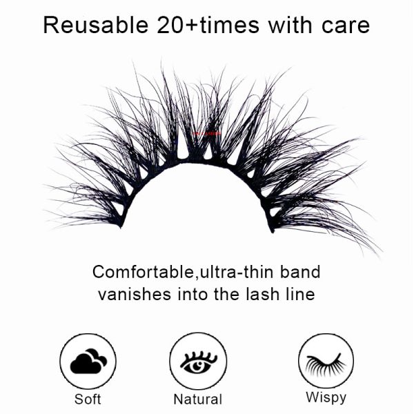 Party Girl (18MM natural 3D mink fur false eyelashes short false eyelashes) - Image 4