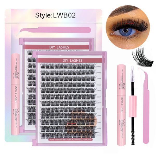 B style Mega Volume Wispy Clusters 120 clusters,3D curls KIT