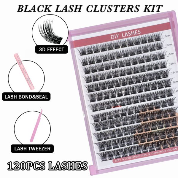 B style Mega Volume Wispy Clusters 120 clusters,3D curls KIT - Image 3