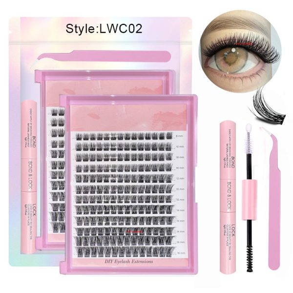 C02 style Mega Volume Wispy Clusters 120 clusters,3D curls KIT