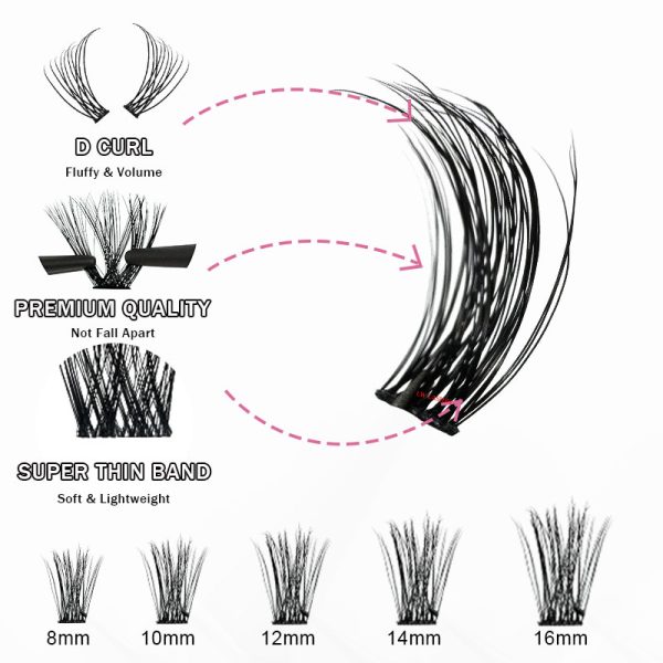 C02 style Mega Volume Wispy Clusters 120 clusters,3D curls KIT - Image 2
