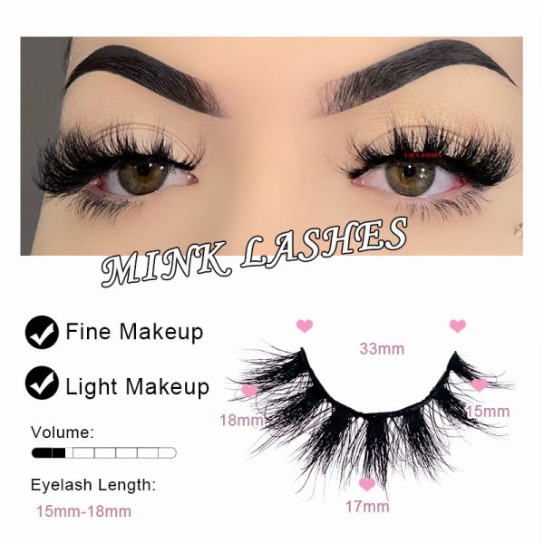 NORI (18MM natural 3D mink fur false eyelashes short false eyelashes) - Image 3