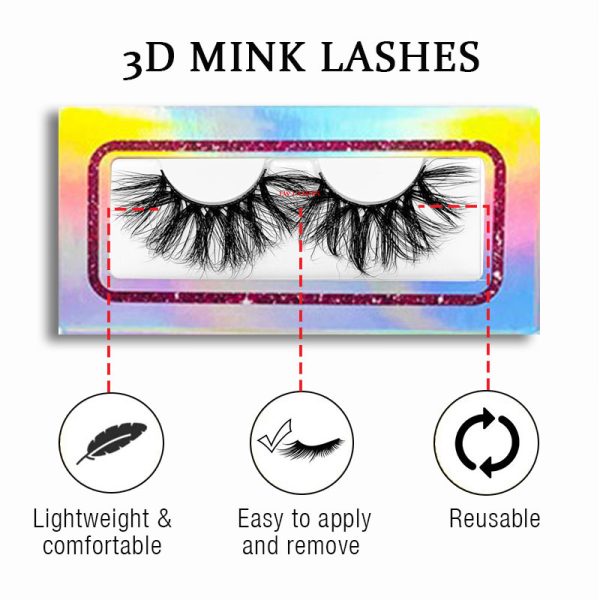 Result (25MM natural 3D mink false eyelashes with multiple layers of thick, curly, messy and exaggerated long false eyelashes) - Image 2
