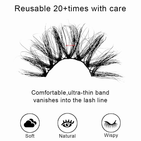 Result (25MM natural 3D mink false eyelashes with multiple layers of thick, curly, messy and exaggerated long false eyelashes) - Image 4