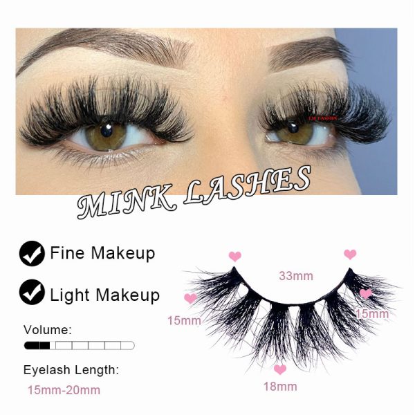 Taurus (20MM natural 3D mink false eyelashes, European and American multi-layer dense cross curled messy false eyelashes) - Image 3