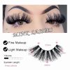 Trenay (25MM natural 3D mink false eyelashes with multiple layers of thick, curly, messy and exaggerated long false eyelashes) - Image 3
