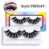 Trenay (25MM natural 3D mink false eyelashes with multiple layers of thick, curly, messy and exaggerated long false eyelashes)