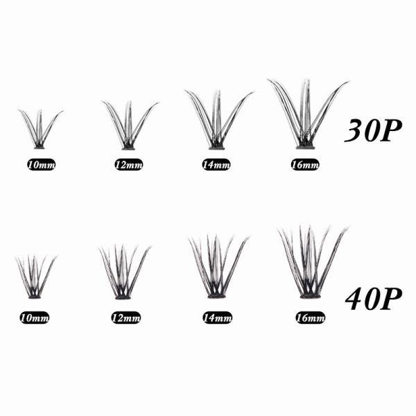 30P+40P Mega Volume Wispy Clusters 120 clusters,3D curls KIT - Image 3