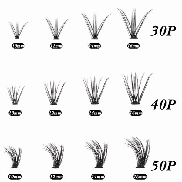 30P+40P+50P Mega Volume Wispy Clusters 120 clusters,3D curls KIT - Image 3