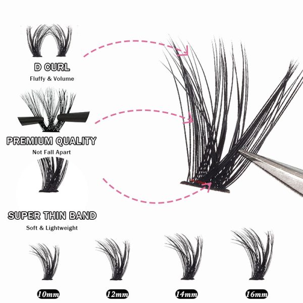 50P Mega Volume Wispy Clusters 120 clusters,3D curls KIT - Image 3