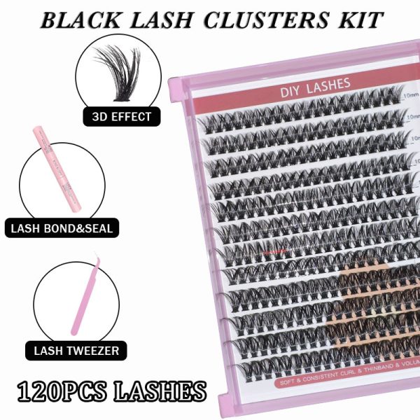 50P Mega Volume Wispy Clusters 120 clusters,3D curls KIT - Image 2